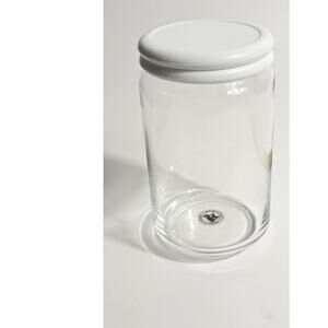 Pier 1 Imports Glass Canister Stax Collection 90s White Lid